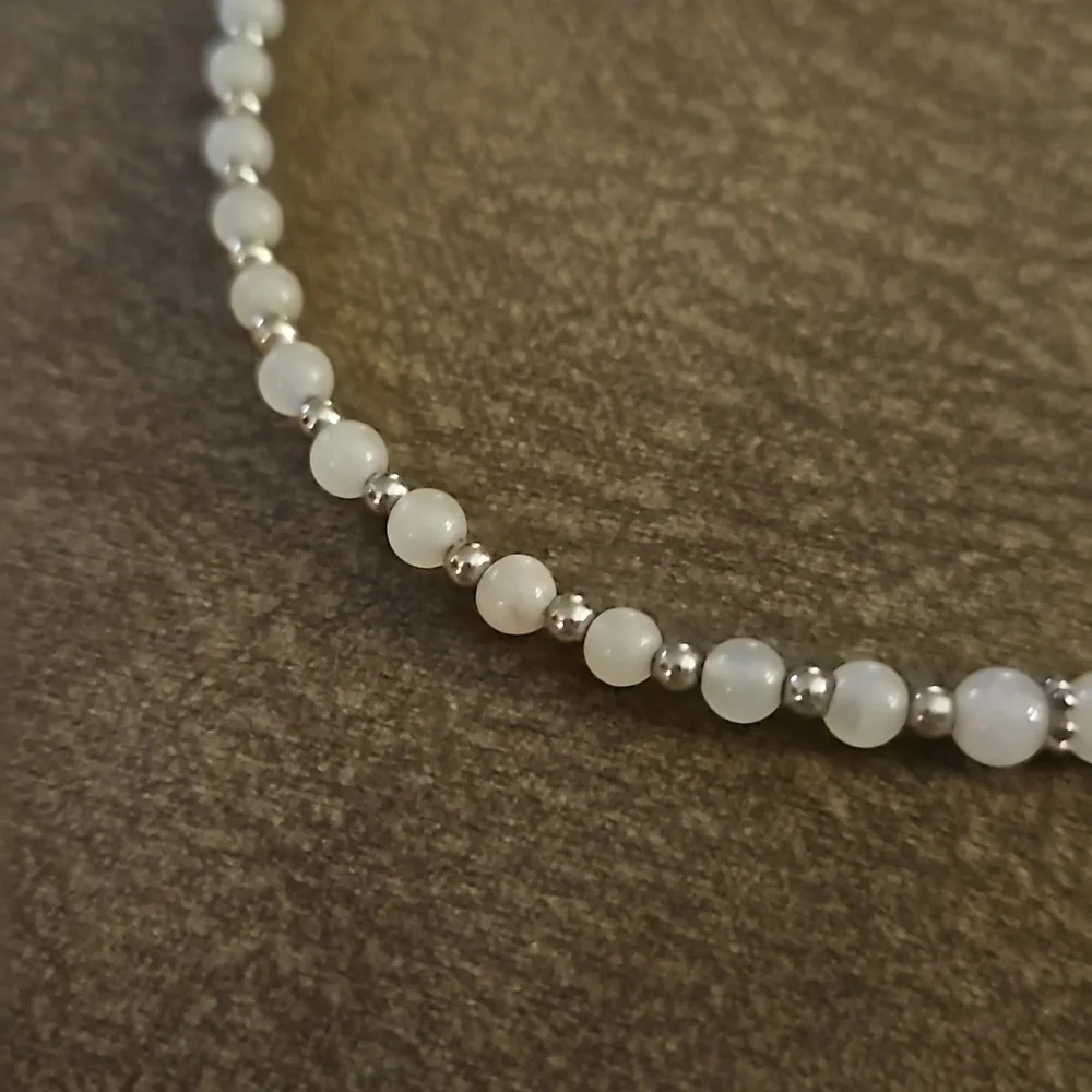 HANDMADE Rose Quartz Beaded Necklace - Picture 4 of 6